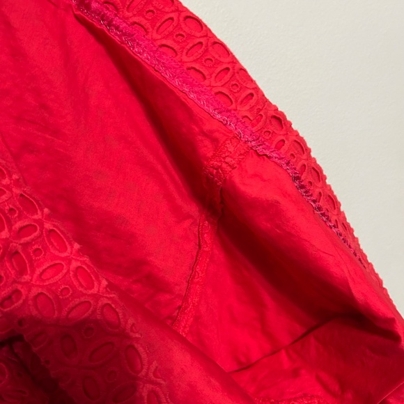 J. Crew Skirt 8 Red No. 2 Pencil Crochet Lined Zip Casual Party Work Event - Picture 9 of 9